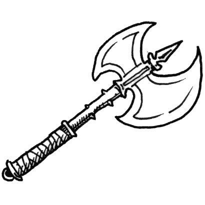 Wooden Battle Axe Coloring Pages